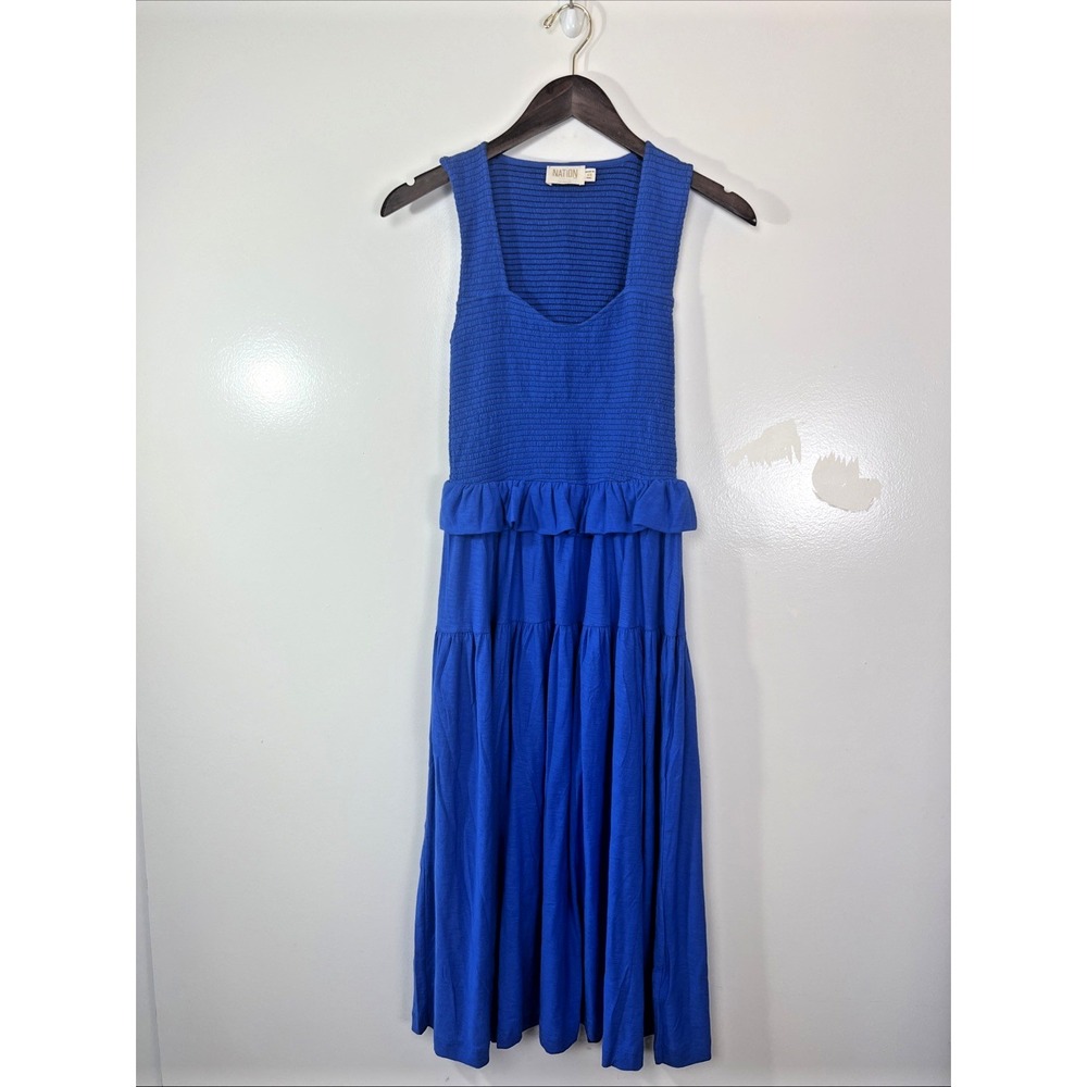 Nation LTD Womens Midi Dress XS Minimalist Contemporary Effortless Coastal Chic